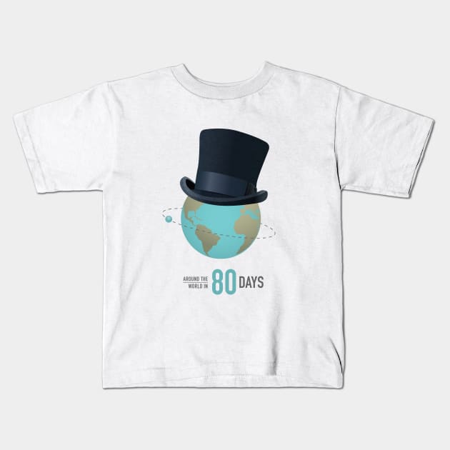 Around the World in 80 Days Kids T-Shirt by MoviePosterBoy